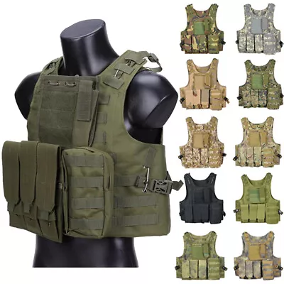 Tactical Vest Quick Release Lightweight Vest Adjustable Breathable Military Vest • $44.99