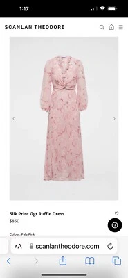 $670 • Buy Scanlan Theodore, Silk Print Ggt Ruffle Dress, Brand New, RRP $850, Size 12