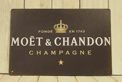 Moet & Chandon Champagne Tin Sign Metal Poster Wine Bar Pub Liquor Store XZ • $10.97