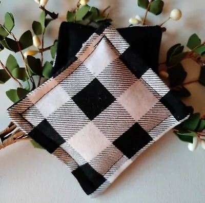 Hand Warmers Rice Reusable Microwaveable Cold Packs  Black & White Plaid  • $10