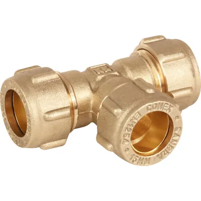 £8.99 • Buy 6mm Brass Equal Tee Compression Fitting PC210 2PK