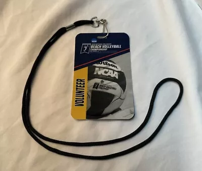 2018 NCAA College Beach Volleyball Souvenir VOLUNTEER Badge Lanyard Gulf Shores • $8.80