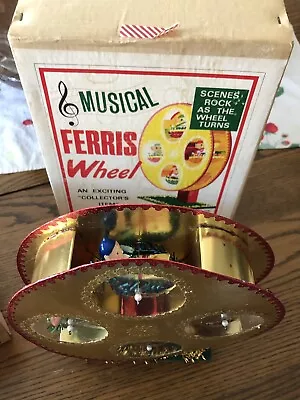 Vintage SNP Japan Christmas Musical Ferris Wheel In Box 60’s • $120