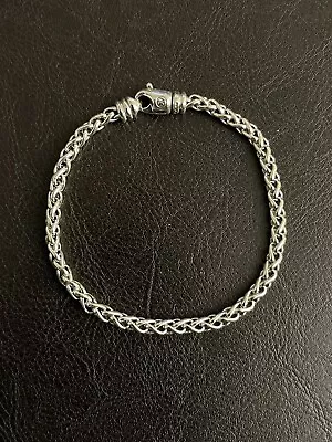 David Yurman 4mm Wheaton Chain Men’s Sterling Silver  Classic Bracelet • $280