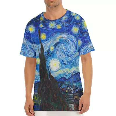 Van Gogh 100% Cotton T-shirt Starry Night Amazing Art Print Classic Style • $23.88