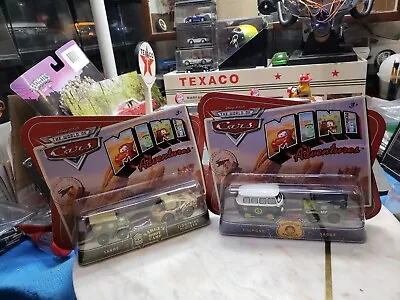 LOT OF 2  Disney CARS MINI ADVENTURES Radiator Springs AND SARGES BOOT CAMP  • $19.95