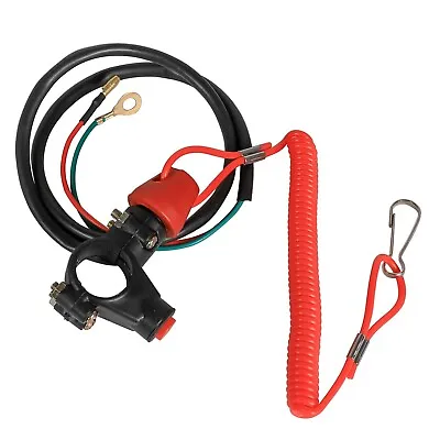 Motorcycle ATV Engine Stop Kill Switch Safety Tether Lanyard Pit Dirt Quad Bike • $9.91