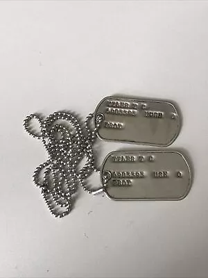 1970’s Vietnam US Navy Dog Tags & Chains - RARE MISPRINT - A177 • $47.77