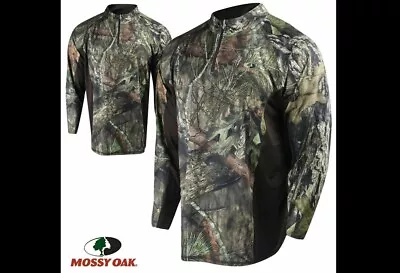 MOSSY OAK Men’s Cadet Collar -1/4 Zip - Break-Up Country - NEW In SEALED BAG! • $29.99