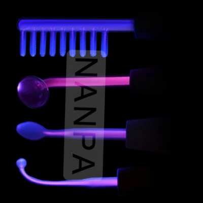 $15.25 • Buy 4 Electrodes Glass Wand Violet Orange Ray Facial Care For High Frequency Machine