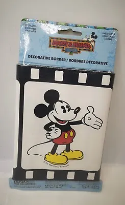 NOS Mickey Mouse Decorative Wall Border PrePasted 5 Yards Kids Unisex Peel Stick • $14.63