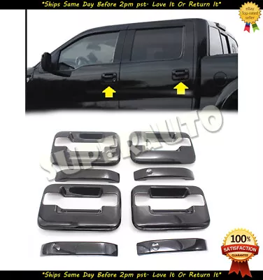 $25.99 • Buy For 2004-2014 Ford F150 Crew CAB Gloss Black Door Handle Covers W/o PSK W/keypad
