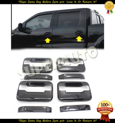 $25.99 • Buy For 2004-2014 Ford F150 Crew CAB Gloss Black Door Handle Covers W/o PSK W/keypad