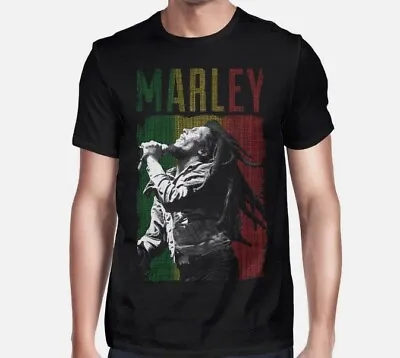 Vintage Bob Marley Cotton Black T-Shirt Great New New Hot Shirt For Fan Tshirt • $17.99