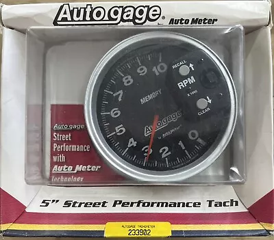 AutoMeter 233902 - Autogage Memory Tach 10K RPM 5  Dia. Electrical - Black • $180