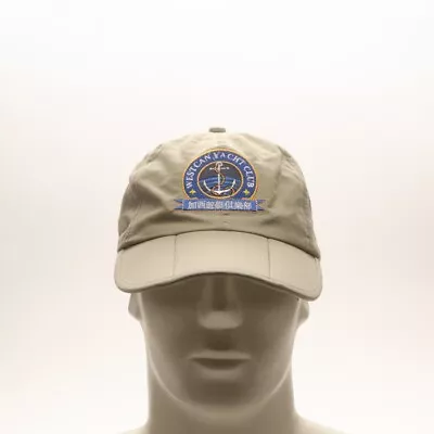 WestCan Yacht Club Nanaimo Boating Nautical  Embroidered Tan Cap Hat 3 Pc Bill • $14.99