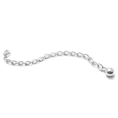 925 Sterling Silver 2  Inch TRACE CHAIN EXTENDER (bracelet Necklace Extension) • £76.49