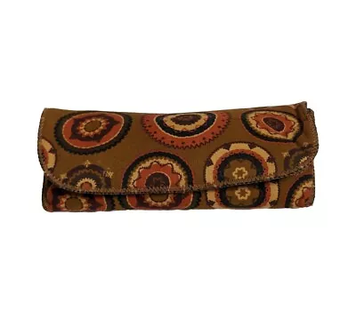 Vintage MCM Retro Floral Print Fabric Covered Sunglasses Eyeglasses Case Orange  • $13.99