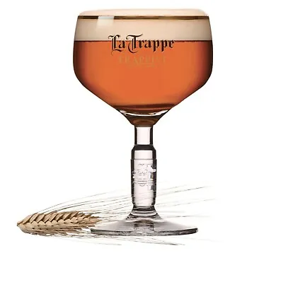 La Trappe  Trappist Beer Glass Goblet 25cl Nucleated Official Belgium Import • $12.39