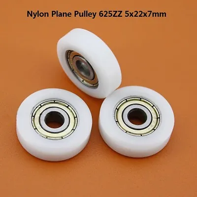 £1.67 • Buy Nylon Plastic Plane Pulley Guide Wheels 625ZZ Deep Groove Ball Bearing 5x22x7mm 