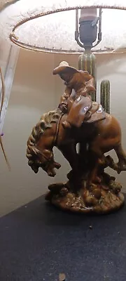 Vintage Royal Haegar Pottery Cowboy Lamp Mgm 1940's Art  • $50