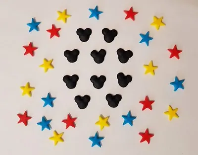   Mickey Mouse And Star Cake Decorations  (Topper To Match In My EBay Shop) • $8.83