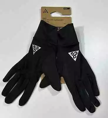 Nike ACG Dri-Fit Lightweight Gloves Black Unisex Size Medium All Conditions Gear • $34.20