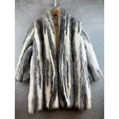 Vintage 70’s/80’s  Faux Fur Wrap Swing Coat Size L Winter • $144.99