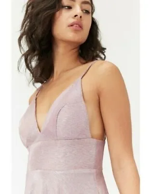 £50 • Buy Brand New Coast Size 10 Blush Sparkly Metallic Open Back Strappy Prom Dress