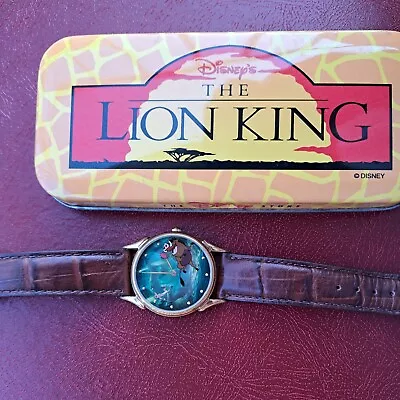 $65 • Buy VTG 90s Disney The Lion King Fossil Watch. Rare. Timon And Pumbaa 1994