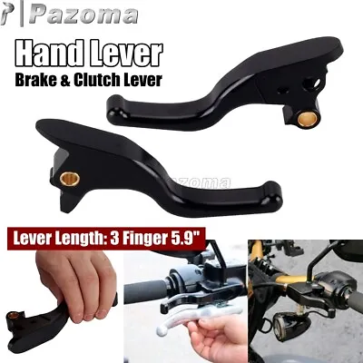 Motorcycle 3 Finger Hand Control Clutch Brake Levers For Harley Softail Models  • $36.79