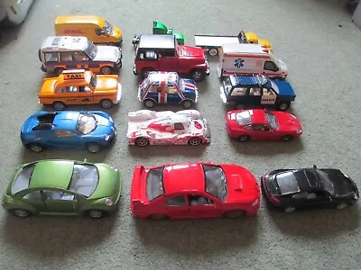 Job Lot 15 X Die Cast Toy Cars - Burago/Maisto/Disney/Hamleys/Majorette/New-Ray • £6