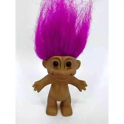 Vintage Russ Troll Doll Pink Hair Brown Eyes Lucky Troll Approx. 5  • $15