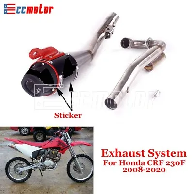 $118.13 • Buy Motorcycle Exhaust System Muffler Tip Front Link Pipe For Honda CFR230F 2008-20