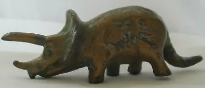 $48.99 • Buy Vintage 1947 Srg Large Size Bronzed Metal Triceratops Dinosaur Figurine - As Is