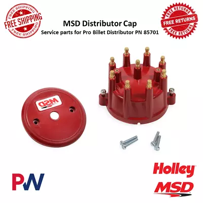 MSD Distributor Cap Replacement Red For Pro Billet Distributor PN 85701 #84319 • $134.59