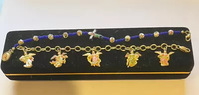 Vintage Angels Charm Bracelet Gold Filled & Catholic Murano Bracelet Jewelry Lot • $15.95