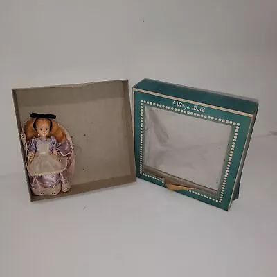 Vintage A Virga Doll IOB Blonde Hair In Purple Dress • $9.99
