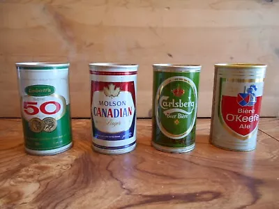 O'keefe Labatt's  Carlsburg Molson Beer Cans Top Opened • $2