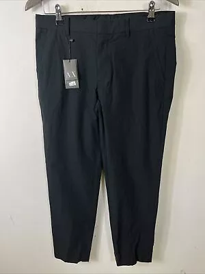 Armani Exchange Men's Dress Pants  Black White 31 X 30 A/X 100% Cotton NWT • $20