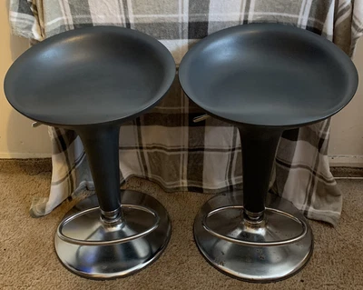 £110 • Buy 2x Magis Bombo Stefano Giovannoni Adjustable Bar Stools- Used