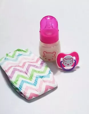 £13.62 • Buy 2oz Pooh Bear Reborn Baby Formula Bottle, Magnetic Pacifier & Diaper Set!