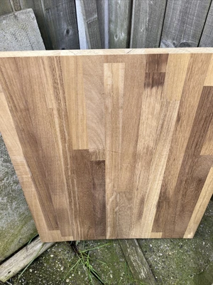 £30 • Buy Solid Oak Kitchen Worktop Off Cut 40mm Thick 717mm X 607mm Slight Warp