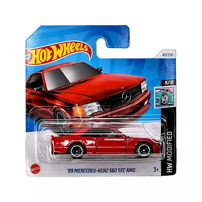 HOT WHEELS '89 Mercedes-Benz 560 SEC AMG Red HW Modified Short Card HTB70 2024 • $3.49