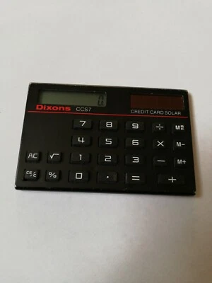 £12 • Buy Vintage Dixon CCS7 Credit Card Solar Cell Calculator Retro