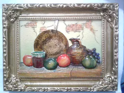 Montefiori Collection Still Life Relief - Italy Design - Antique Fruit Wine 3D • $59.99