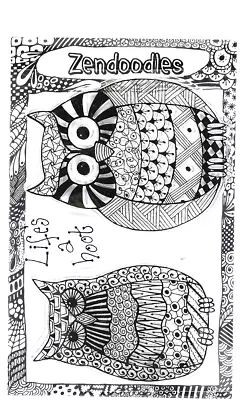 Zendoodle Owls Life's A Hoot Clear Stamp Set - Lindsay Mason Designs • £5.99