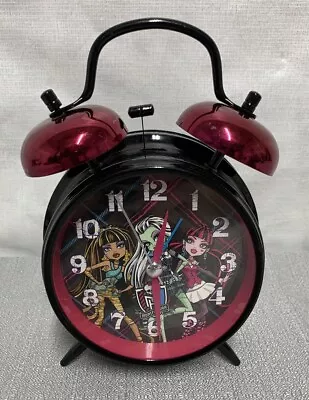 Monster High Alarm Clock Mattel Black Pink Clock Works Alarm Does Not Work • $11.50