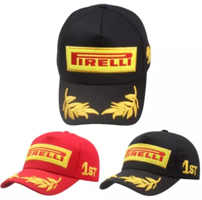 Pirelli Racing Cap F1 Sport Moto GP Peaked Baseball Cotton Embroidery Hat Unisex • $14.99