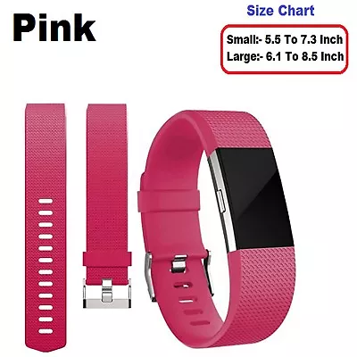 Silicone Watch Wrist Sports Strap For Fitbit Charge 2 Band Wristband Replacement • $8.49